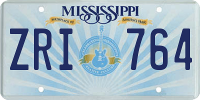MS license plate ZRI764