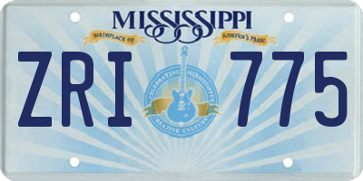 MS license plate ZRI775