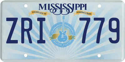 MS license plate ZRI779