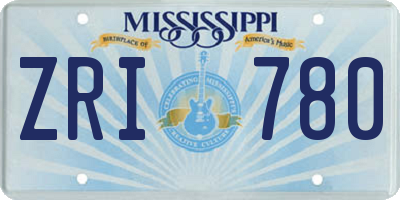 MS license plate ZRI780