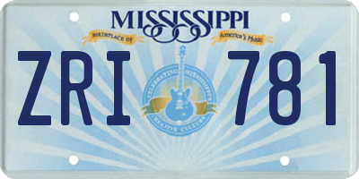 MS license plate ZRI781