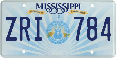 MS license plate ZRI784