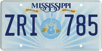 MS license plate ZRI785