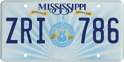 MS license plate ZRI786