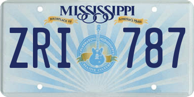 MS license plate ZRI787
