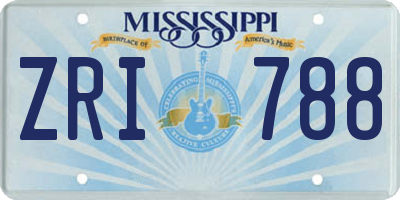 MS license plate ZRI788