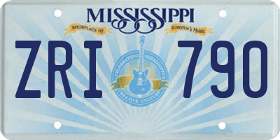 MS license plate ZRI790
