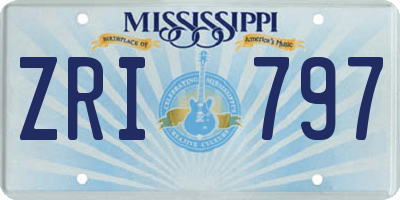 MS license plate ZRI797