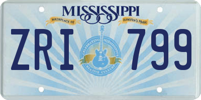 MS license plate ZRI799