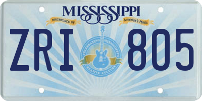 MS license plate ZRI805