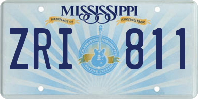 MS license plate ZRI811