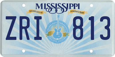 MS license plate ZRI813