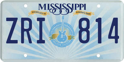 MS license plate ZRI814