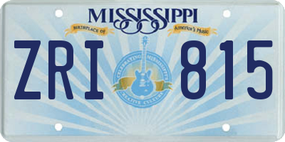 MS license plate ZRI815