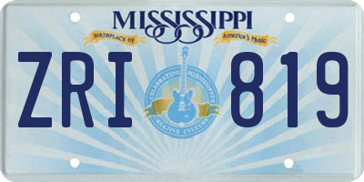 MS license plate ZRI819