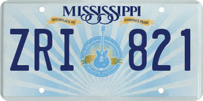MS license plate ZRI821