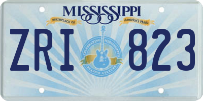 MS license plate ZRI823