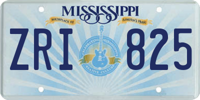 MS license plate ZRI825