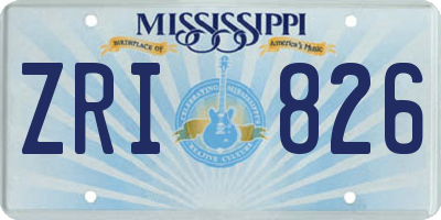 MS license plate ZRI826