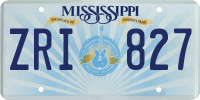 MS license plate ZRI827