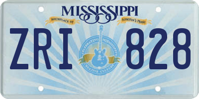 MS license plate ZRI828