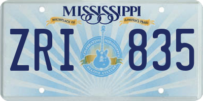 MS license plate ZRI835