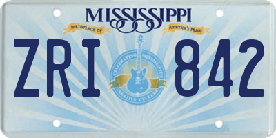 MS license plate ZRI842
