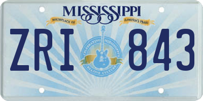 MS license plate ZRI843