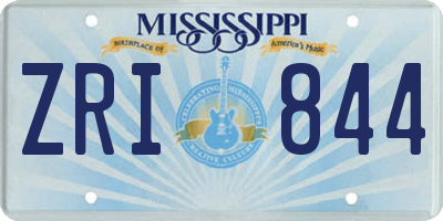 MS license plate ZRI844