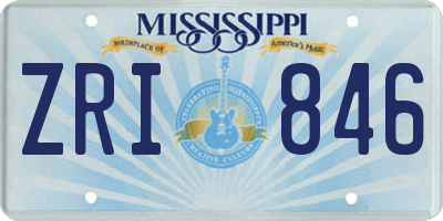 MS license plate ZRI846