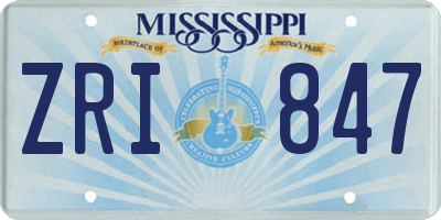 MS license plate ZRI847