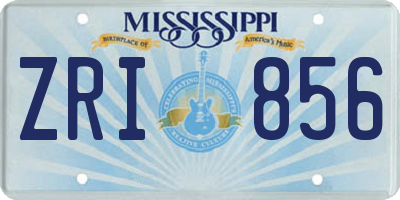 MS license plate ZRI856