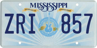 MS license plate ZRI857