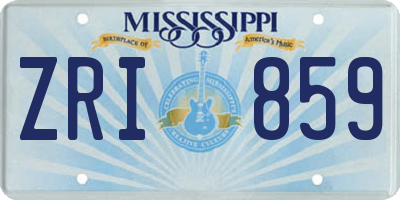 MS license plate ZRI859