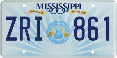 MS license plate ZRI861