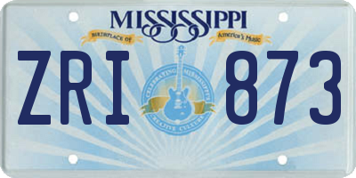 MS license plate ZRI873