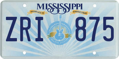 MS license plate ZRI875