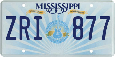 MS license plate ZRI877