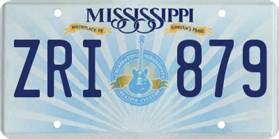 MS license plate ZRI879