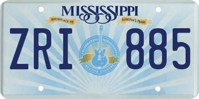 MS license plate ZRI885
