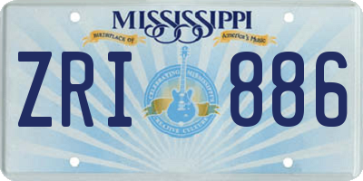 MS license plate ZRI886