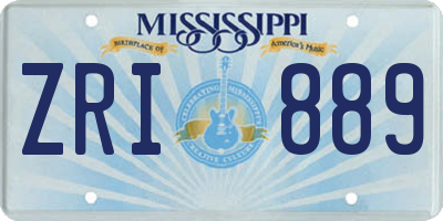 MS license plate ZRI889