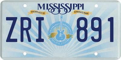 MS license plate ZRI891