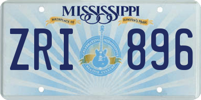 MS license plate ZRI896
