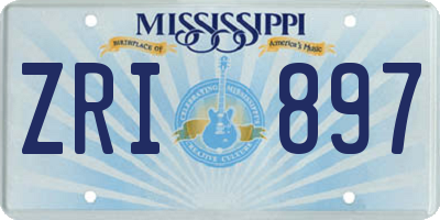 MS license plate ZRI897