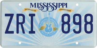 MS license plate ZRI898