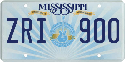 MS license plate ZRI900