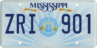 MS license plate ZRI901