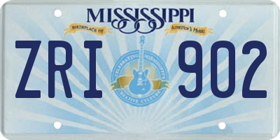 MS license plate ZRI902