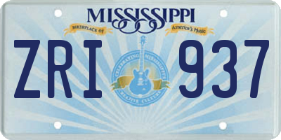 MS license plate ZRI937